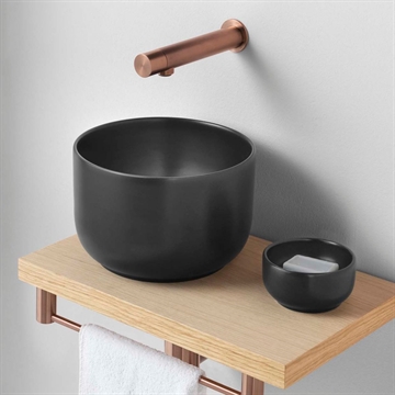 Fiore Mini black - Lille håndvask i mat sort